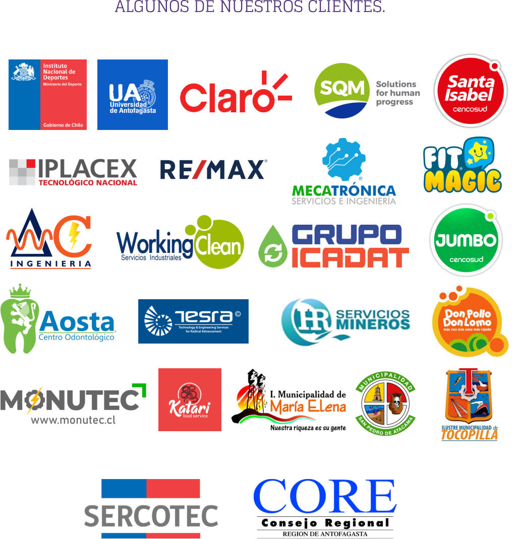 ALGUNOS DE NUESTROS CLIENTES. 